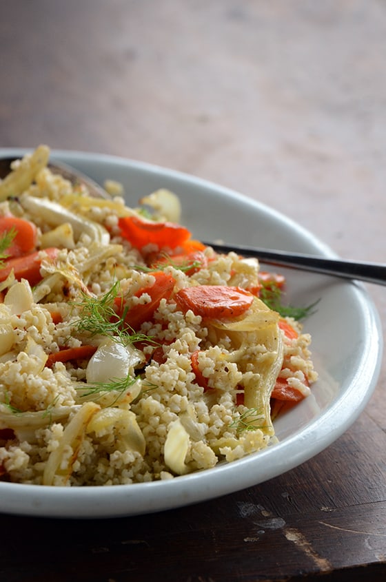 Millet Pilaf with Roasted Carrot + Fennel - An Edible Mosaic™