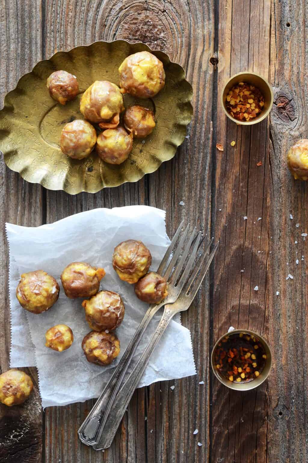 Eggplant Tempura with Spicy Dipping Sauce (Gluten Free) An Edible Mosaic™