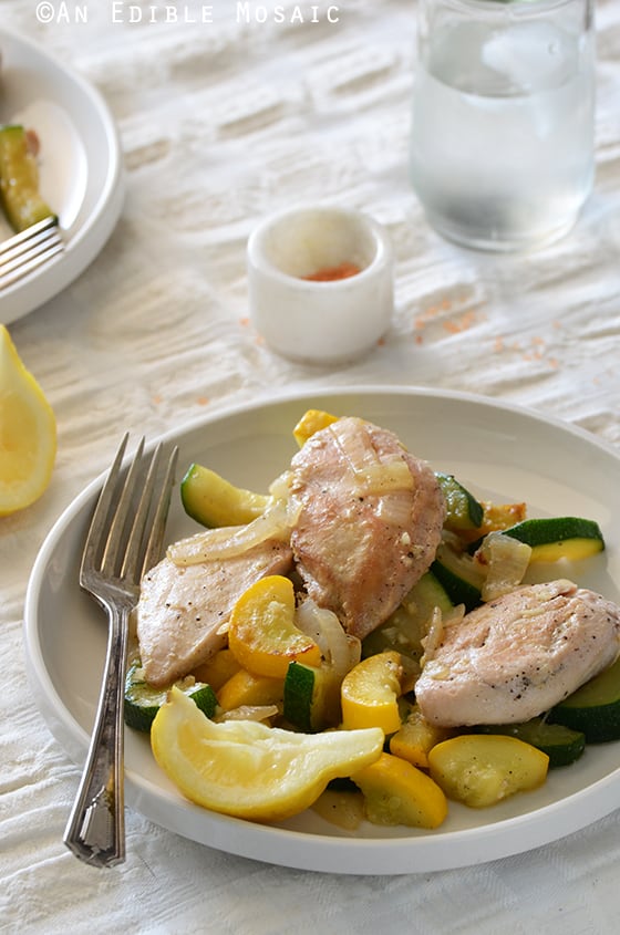 OneSkillet Chicken and Summer Squash Sauté {Paleo} An Edible Mosaic™