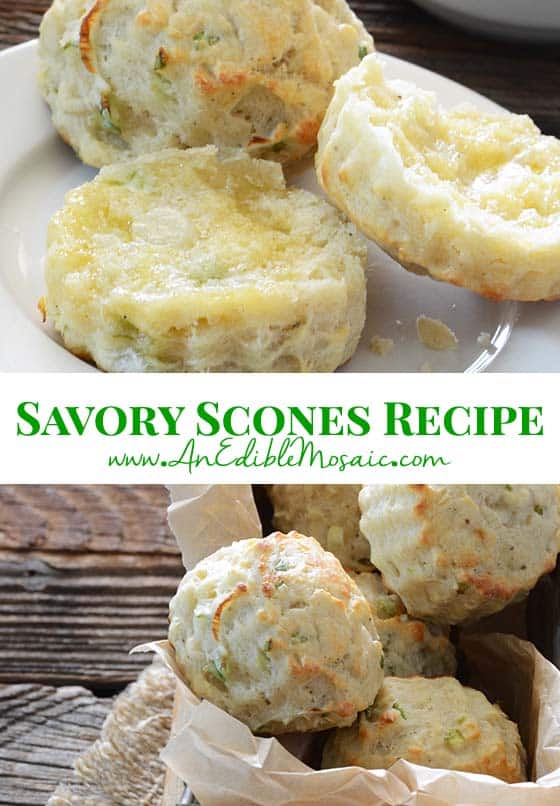 Savory Scones with Scallion and Cheese An Edible Mosaic™