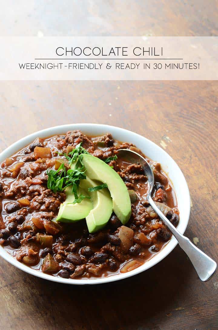 Easy 30Minute Chocolate Chili Recipe with Coffee and Black Beans An