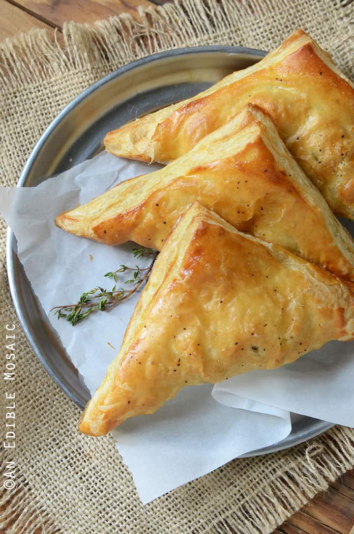 Easy Leftover Turkey, Mushroom, and Brie Puff Pastries Recipe