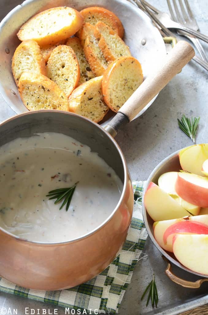 10Minute Sundried Tomato and Rosemary Fondue {LactoseFree; GlutenFree} An Edible Mosaic™