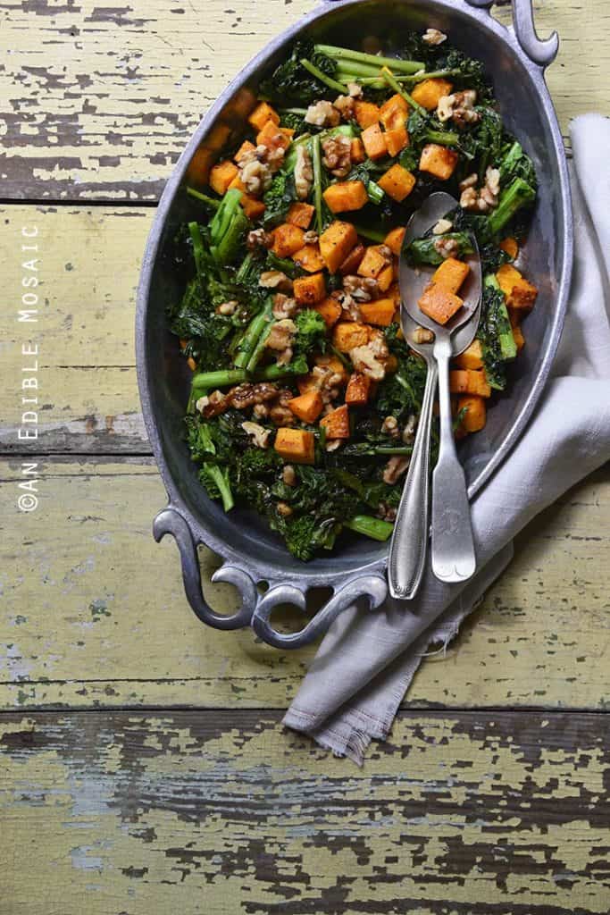 Maple Roasted Rabe Warm Roasted Sweet Potato and Broccoli Rabe Salad with Cinnamon-Maple ...