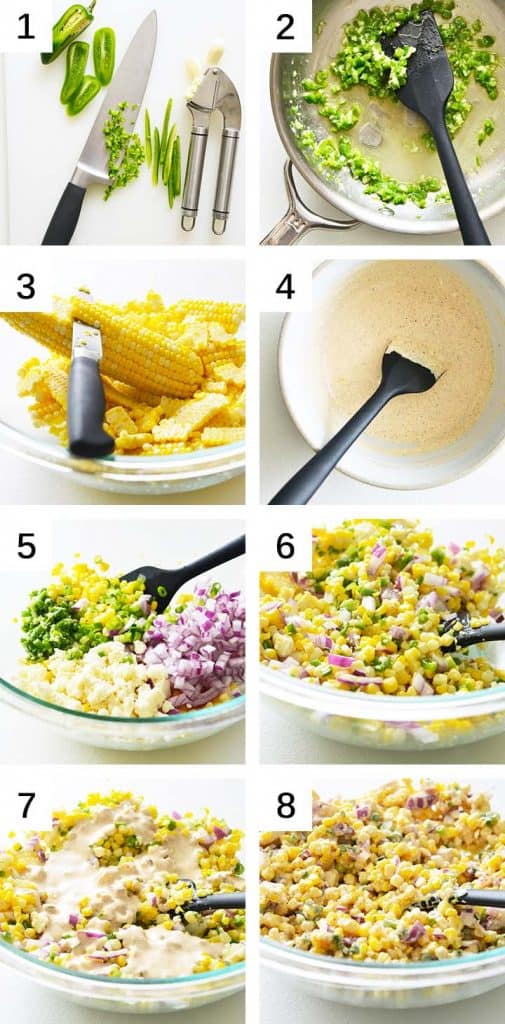 MexicanInspired Warm Garlic Butter Corn Salad with Cotija