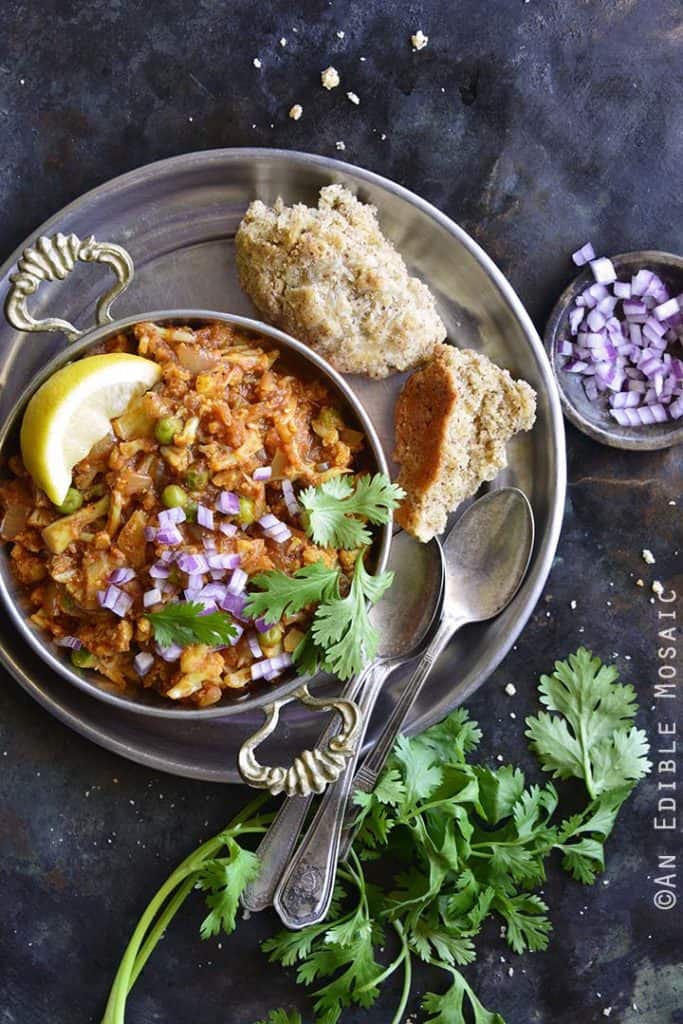 Instant Pot Cauliflower Pav Bhaji (Low Carb Indian Food)