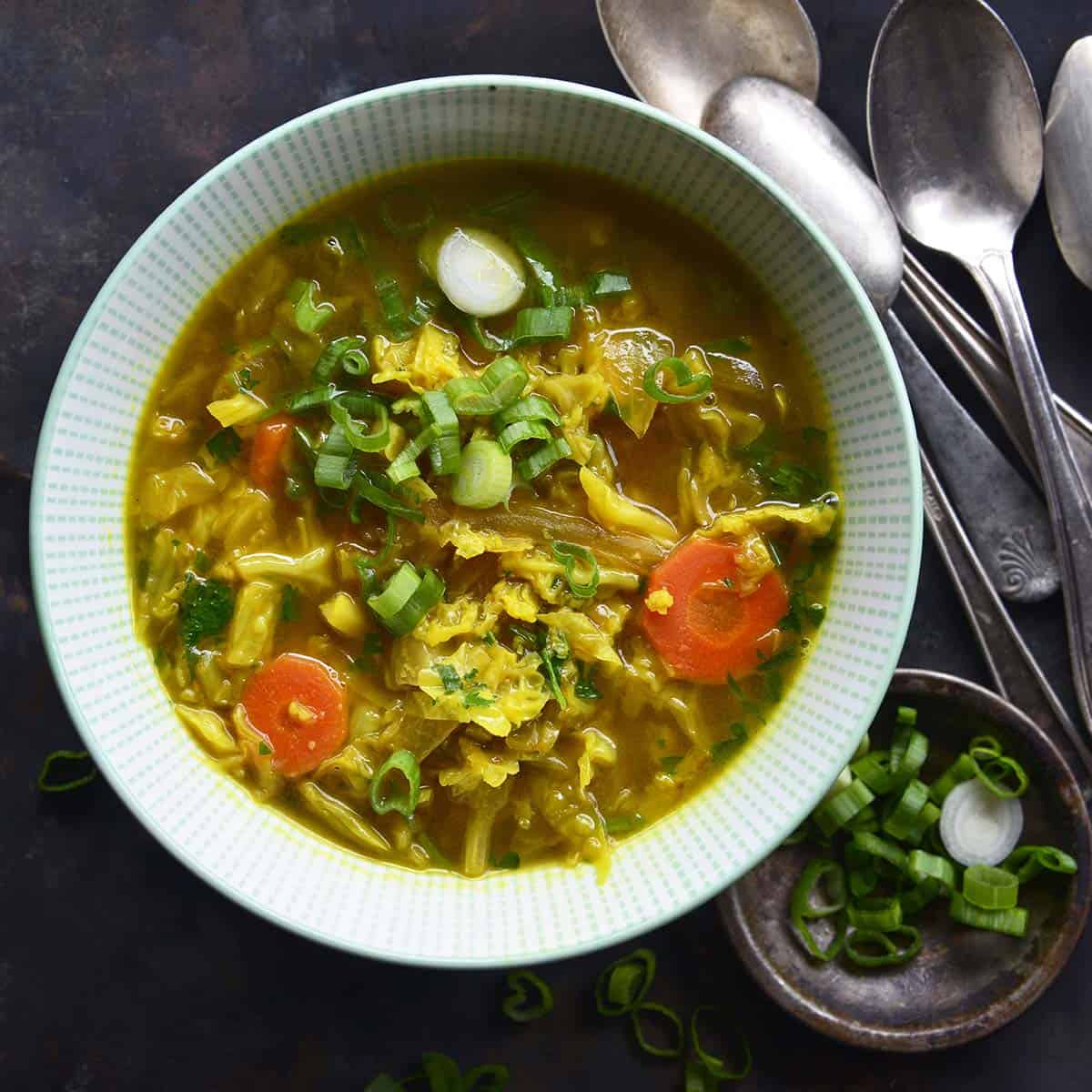 AIP Paleo Bone Broth Cabbage Detox Soup Recipe