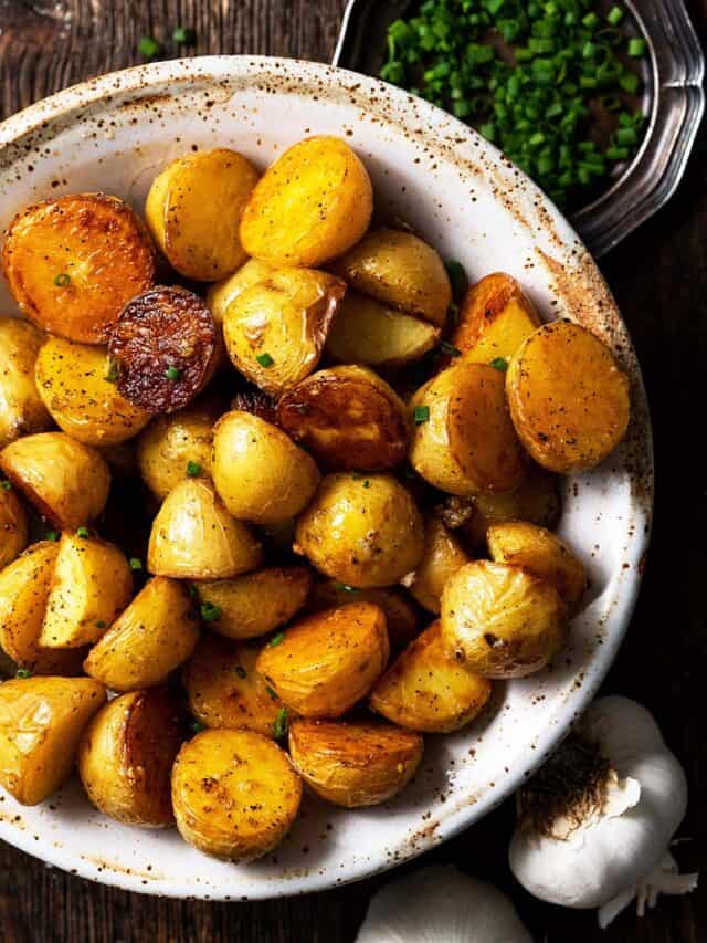 The BEST Crispy Roasted Duck Fat Potatoes - An Edible Mosaic™