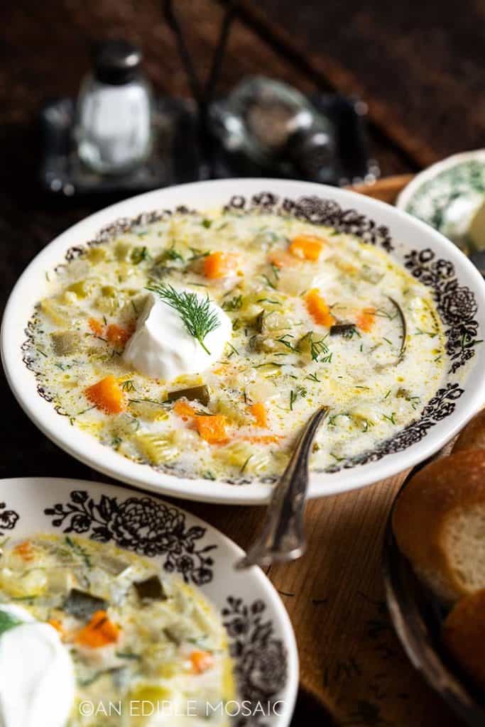 Frugal and Delicious Zupa Ogórkowa (Polish Dill Pickle Soup Recipe) An Edible Mosaic™