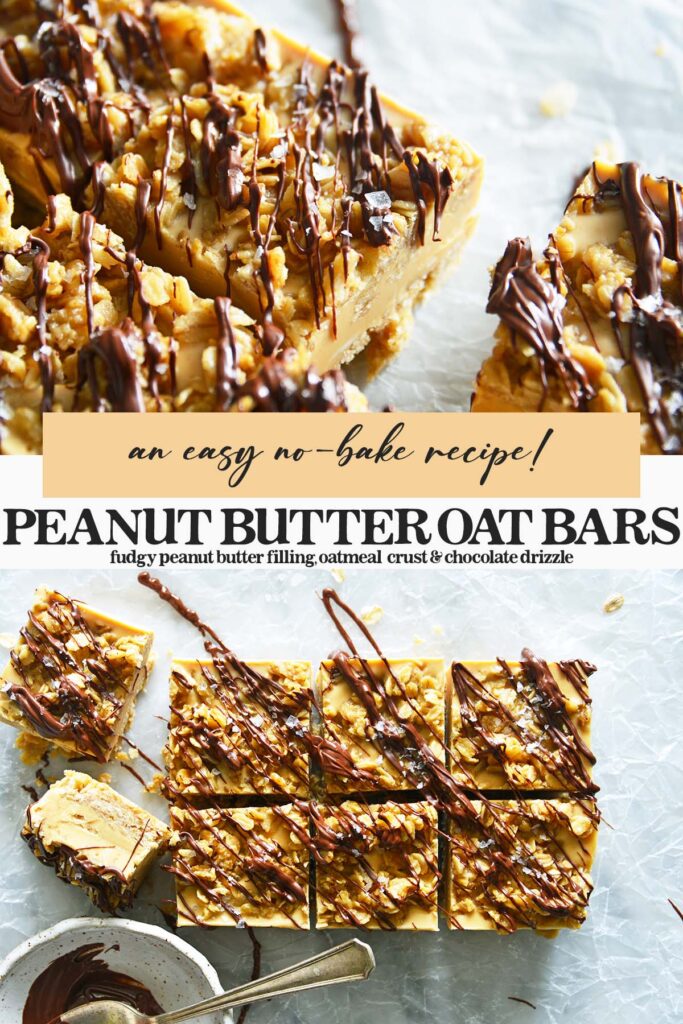 No Bake Peanut Butter Oatmeal Bars Recipe - An Edible Mosaic™