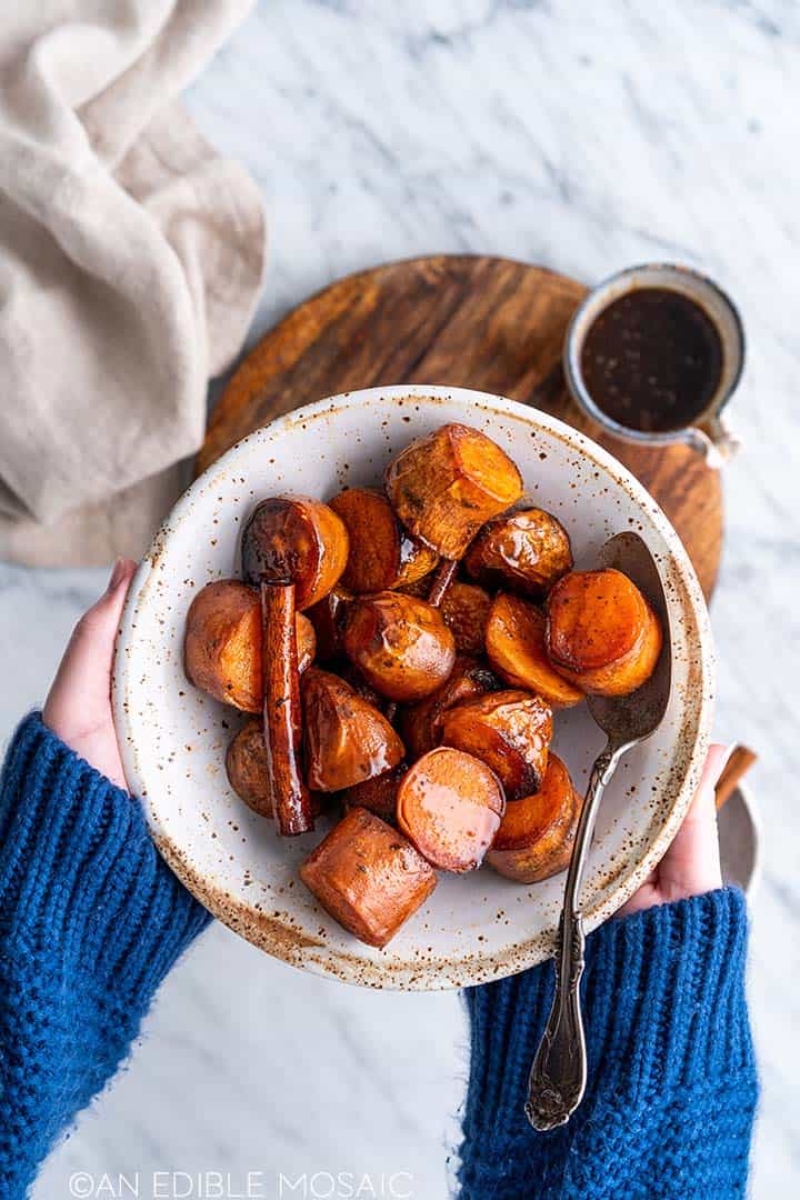1-Pan Easy Maple Melting Sweet Potatoes Recipe video - An Edible Mosaic™