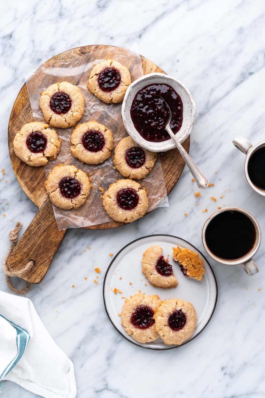 The Best Vegan Thumbprint Cookies Recipe with Raspberry Jam - An Edible ...