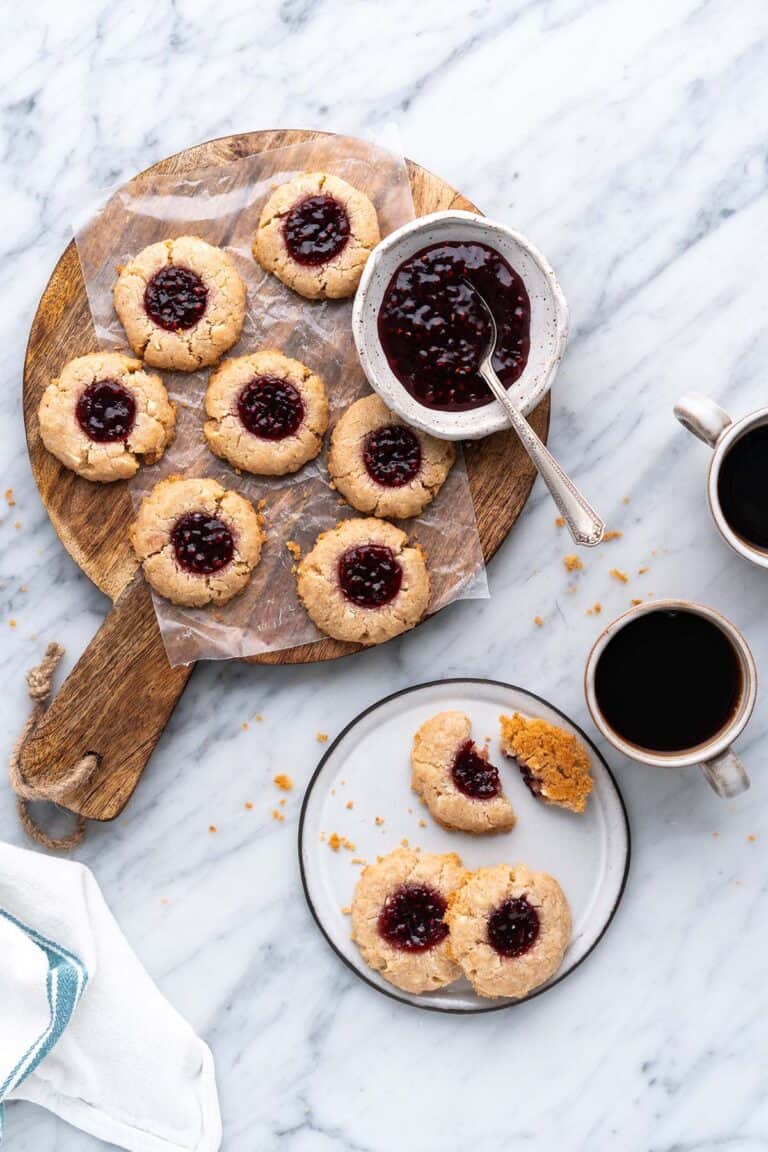 The Best Vegan Thumbprint Cookies Recipe with Raspberry Jam - An Edible ...
