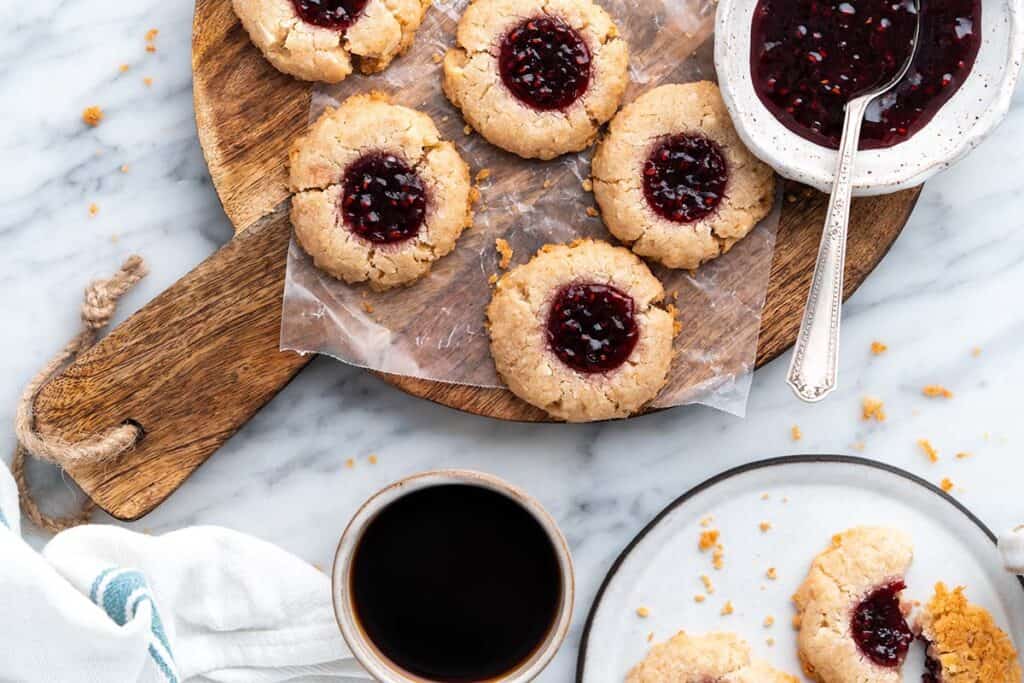 The Best Vegan Thumbprint Cookies Recipe with Raspberry Jam - An Edible ...