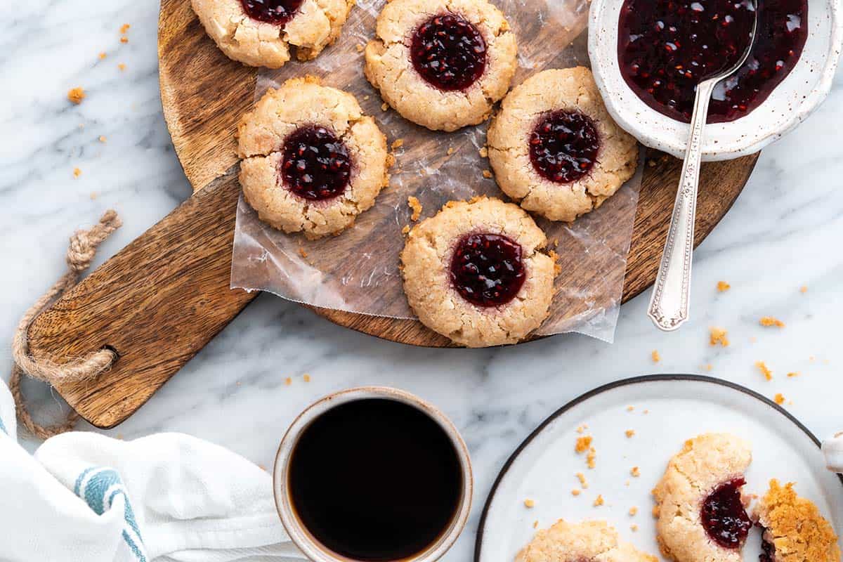 The Best Vegan Thumbprint Cookies Recipe with Raspberry Jam - An Edible ...