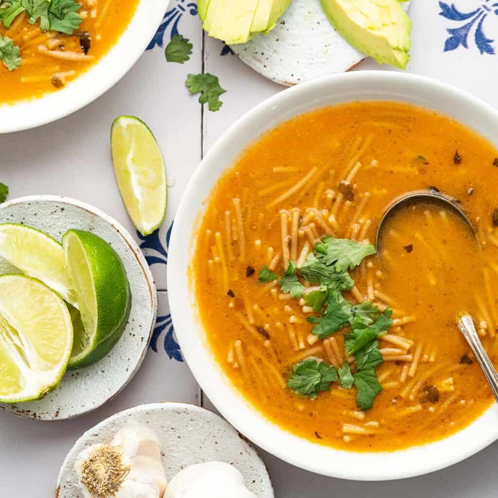 30 Minute Authentic Sopa de Fideo Recipe (Mexican Noodle Soup) - An