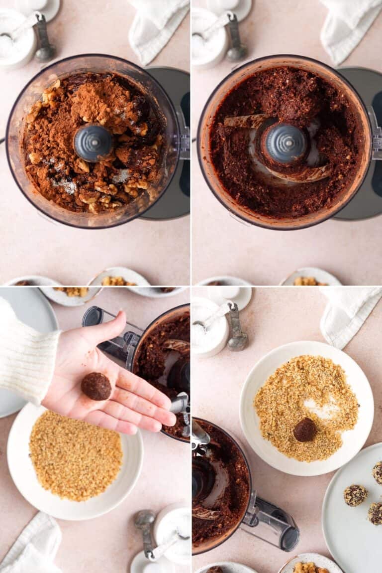 15 Minute Easy Chocolate Date Balls Recipe video - An Edible Mosaic™