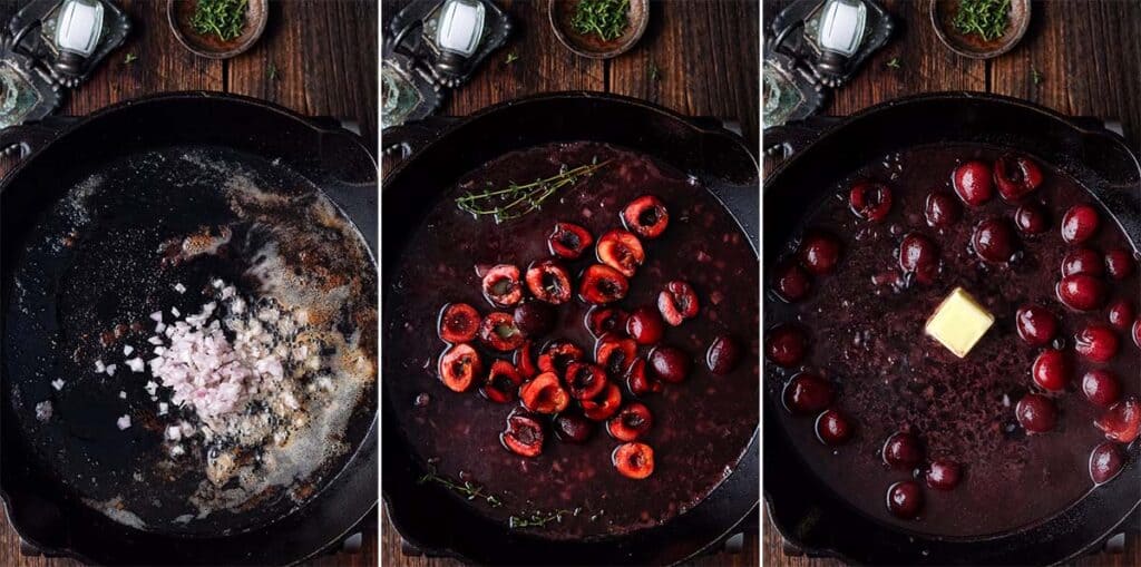 Pan Seared Duck Breast Recipe with Cherry Sauce - An Edible Mosaic™