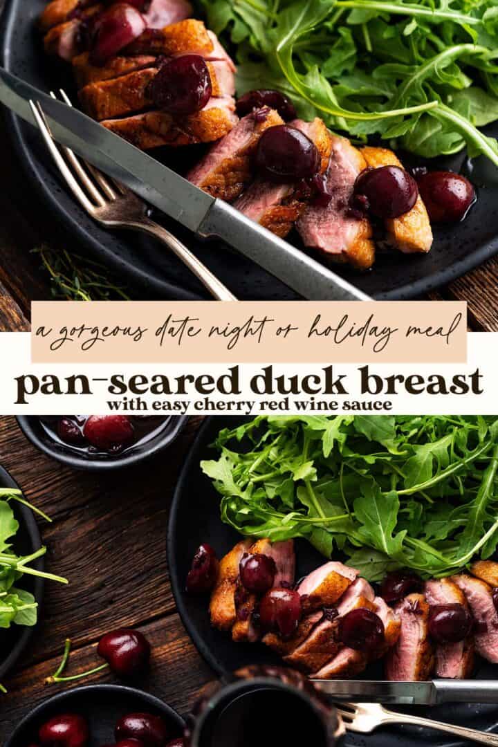 Pan Seared Duck Breast Recipe with Cherry Sauce - An Edible Mosaic™