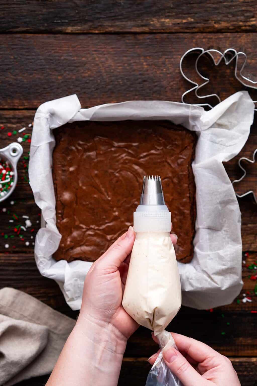 Christmas Brownies Recipe (Gingerbread Brownies)