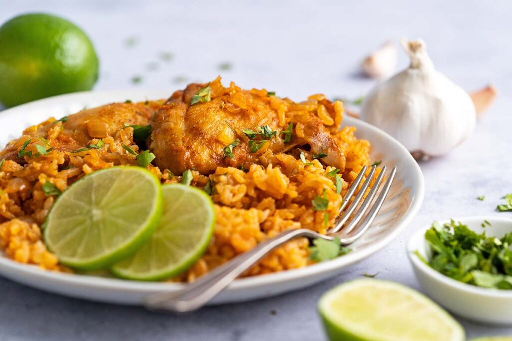 One Pot Coconut Lime Curry Chicken and Rice Recipe - An Edible Mosaic™