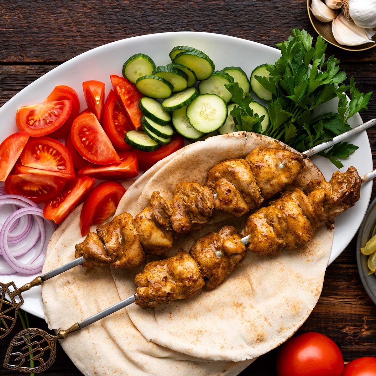 Chicken Shawarma Skewer Al Pastor Skewer Shawarma Skewer Stainless